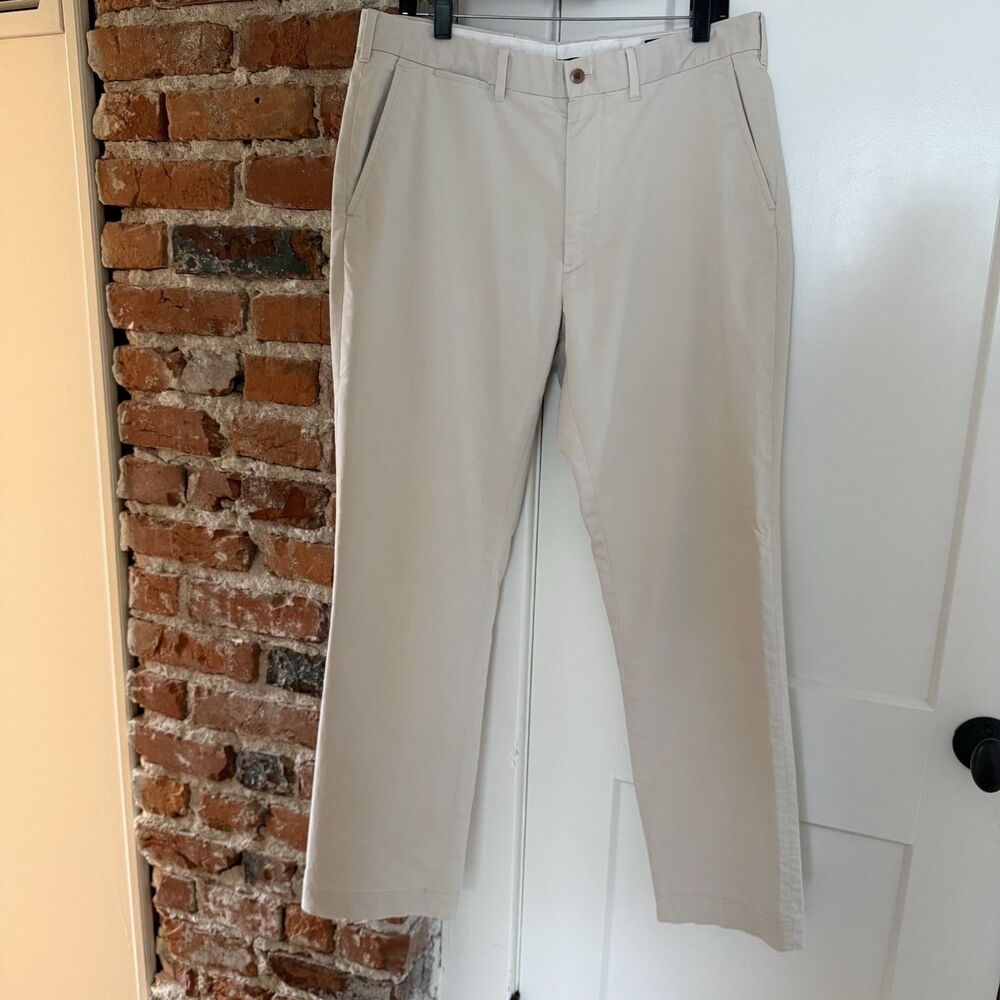 Polo Golf Ralph Lauren Men's Beige Size 34x32 Cotton Twill With Stretch Pants